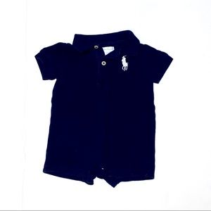 4/$20 Ralph Lauren Polo Navy Blue Onesie/Romper 3M